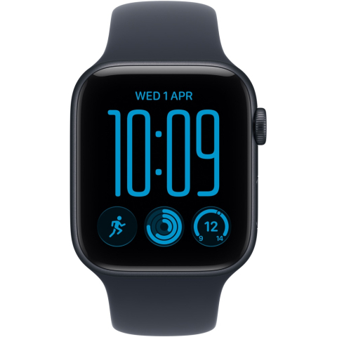 Apple Watch SE 3, GPS, 44mm, Midnight Aluminium Case, Navy Blue Sport Band - M/L [1]