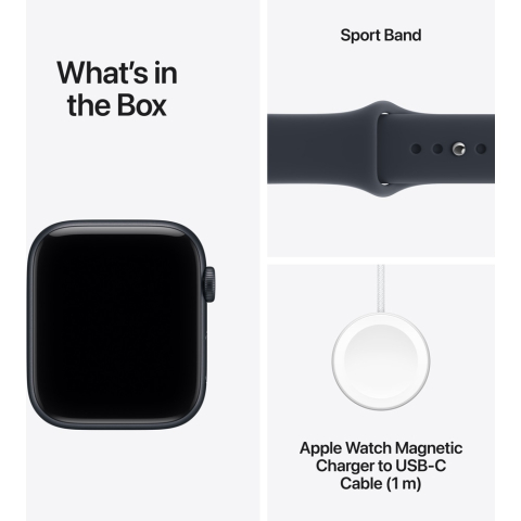 Apple Watch SE 3, GPS, 44mm, Midnight Aluminium Case, Navy Blue Sport Band - M/L [6]