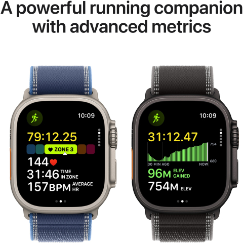 Apple Watch Ultra 3, GPS + Cellular, Carcasa Black Titanium 49mm, Black/Charcoal Trail Loop - S/M [3]