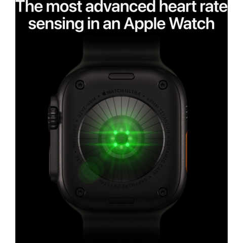Apple Watch Ultra 4, GPS + Cellular, 49mm, Natural Titanium Case, Translucent Grey Ocean Band [2]