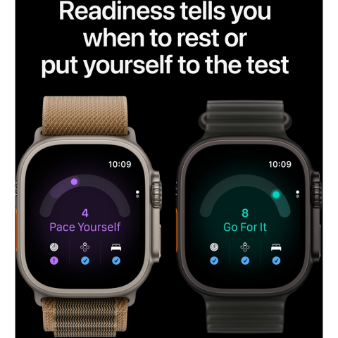 Apple Watch Ultra 4, GPS + Cellular, 49mm, Natural Titanium Case, Translucent Grey Ocean Band [3]