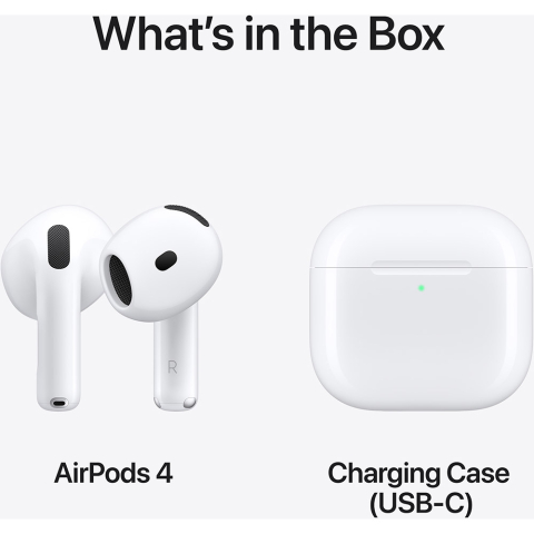 Casti APPLE AirPods 4, True Wireless, Bluetooth, In-Ear, Microfon, Carcasa Incarcare USB-C, alb [7]