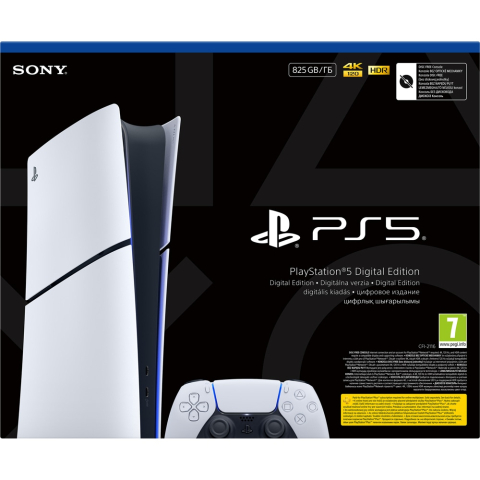 Consola PlayStation 5 Slim Digital Edition (PS5) 825GB, E-Chassis, White [5]