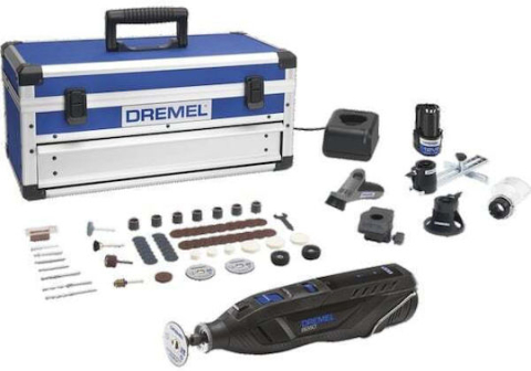 Unelte de gravat, șlefuit și tăiat - Dremel 8260-5/65 unealta multifunctionala cu acumulator, cu cap rotativ 12 V | 5000 - 30000 RPM | 3,2 mm | 2 x 3 Ah acumulatori + incarcator