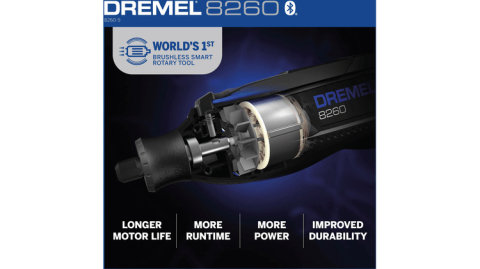 Dremel 8260-5/65 unealta multifunctionala cu acumulator, cu cap rotativ 12 V | 5000 - 30000 RPM | 3,2 mm | 2 x 3 Ah acumulatori + incarcator [7]