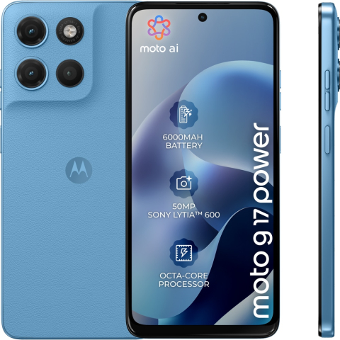 Motorola - MOTOROLA G17 Power, 125GB, 4GB RAM, Dual SIM, Alaskan Blue