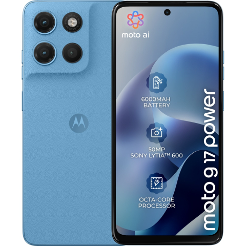 MOTOROLA G17 Power, 125GB, 4GB RAM, Dual SIM, Alaskan Blue [1]