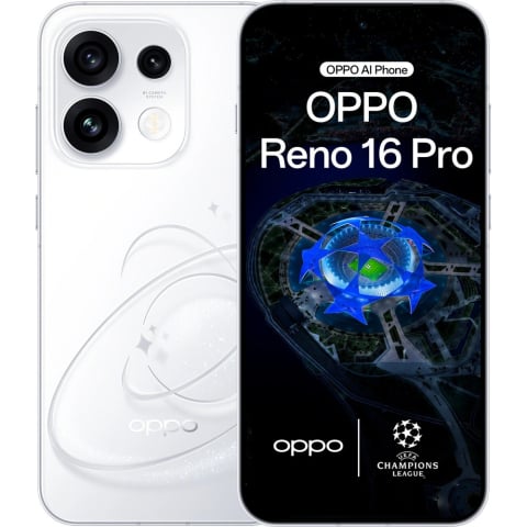 Oppo - OPPO Reno16 Pro, Dual SIM, 12GB RAM, 512GB, 5G, Pop White