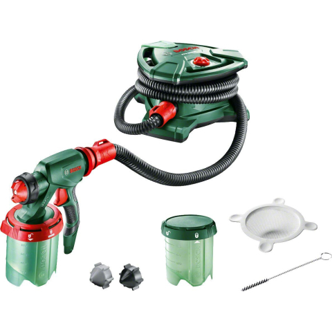 Casa si gradina - Pistol de vopsit Bosch PFS 5000 E, 1200 W, 1000 ml capacitate rezervor, 500 ml/min capacitate pompare, 4 m lungime furtun, accesorii incluse