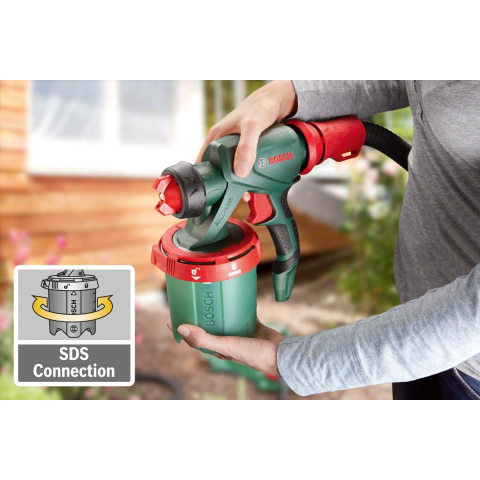Pistol de vopsit Bosch PFS 5000 E, 1200 W, 1000 ml capacitate rezervor, 500 ml/min capacitate pompare, 4 m lungime furtun, accesorii incluse [6]