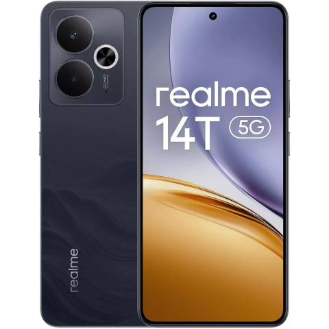 Telefoane - Realme 14T 5G, Dual SIM, 256GB, 8GB RAM Obsidian Black