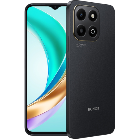 X6b - Telefon HONOR X6b, 128GB, 4GB RAM, Dual SIM, Midnight Black