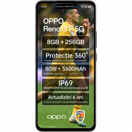 Telefon mobil OPPO Reno13 F, Dual SIM, 8GB RAM, 256GB, 5G, Graphite Grey [1]