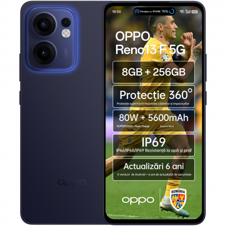 Telefon mobil OPPO Reno13 F, Dual SIM, 8GB RAM, 256GB, 5G, Luminous Blue [0]