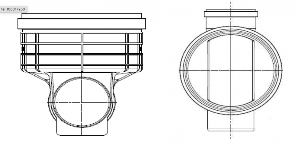 Camin inspectie canalizare PVC D315 1 intrare / 1 iesire DN160 [3]