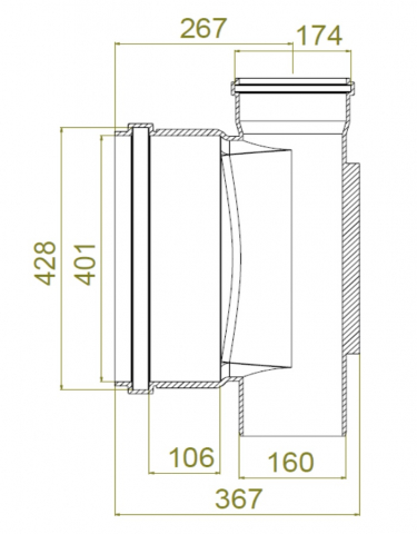 Camin inspectie canalizare PVC D400 1 intrare / 1 iesire DN160 [1]