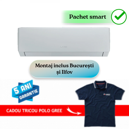 Gree Pulsar 12000 BTU - pachet cu montaj inclus aer conditionat București și Ilfov 