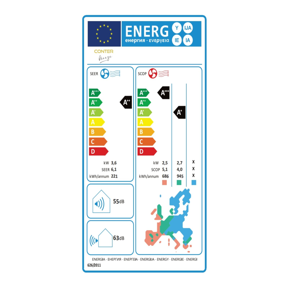 Aer condiționat Conter Breeze 9000 BTU Inverter WiFi | Sun Power Clima [5]