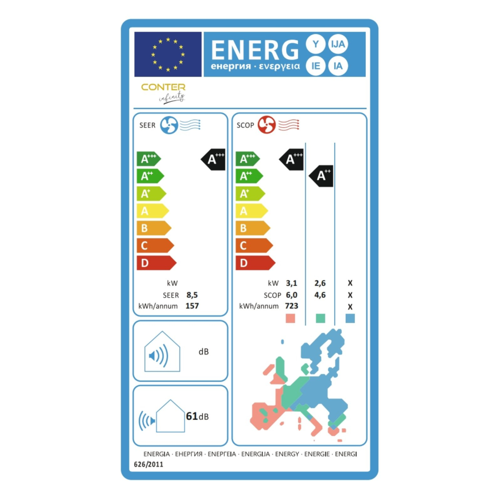 Aer condiționat Conter Infinity 18000 BTU WiFi, 3D Flow | Sun Power Clima [5]