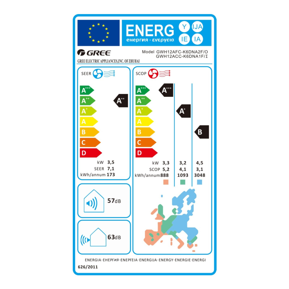Aparat de aer conditionat Gree Fairy A1 LCLH R32 Inverter 12000 BTU - Sun Power Clima [5]