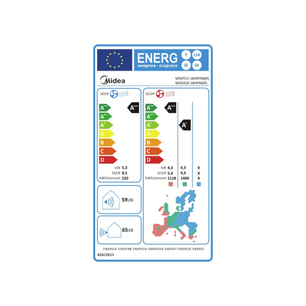 Aparat de aer conditionat Midea All Easy Pro Nordic MSEPCU-18HRFN8 / MOX430-18HFN8 18000 BT - Sun Power Clima [7]