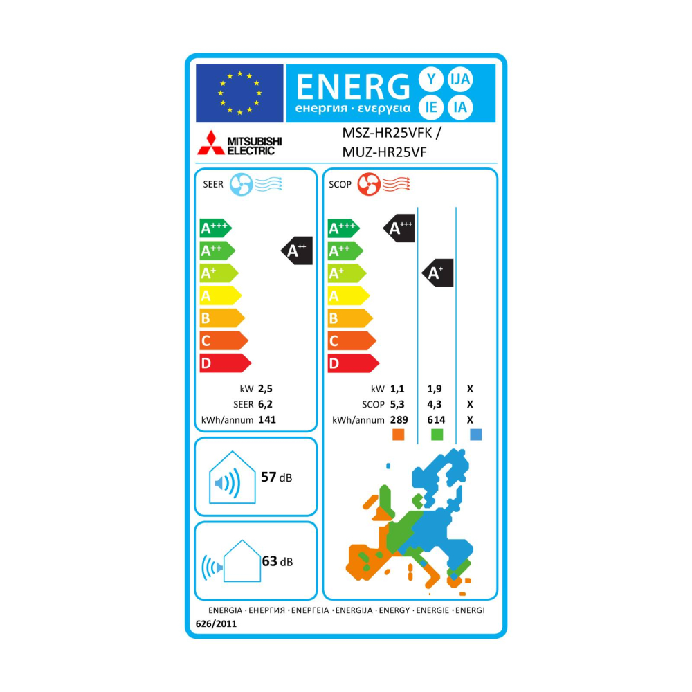 Mitsubishi Electric MSZ-HR25VFK 9000 BTU Wi-Fi | Sun Power Clima [4]
