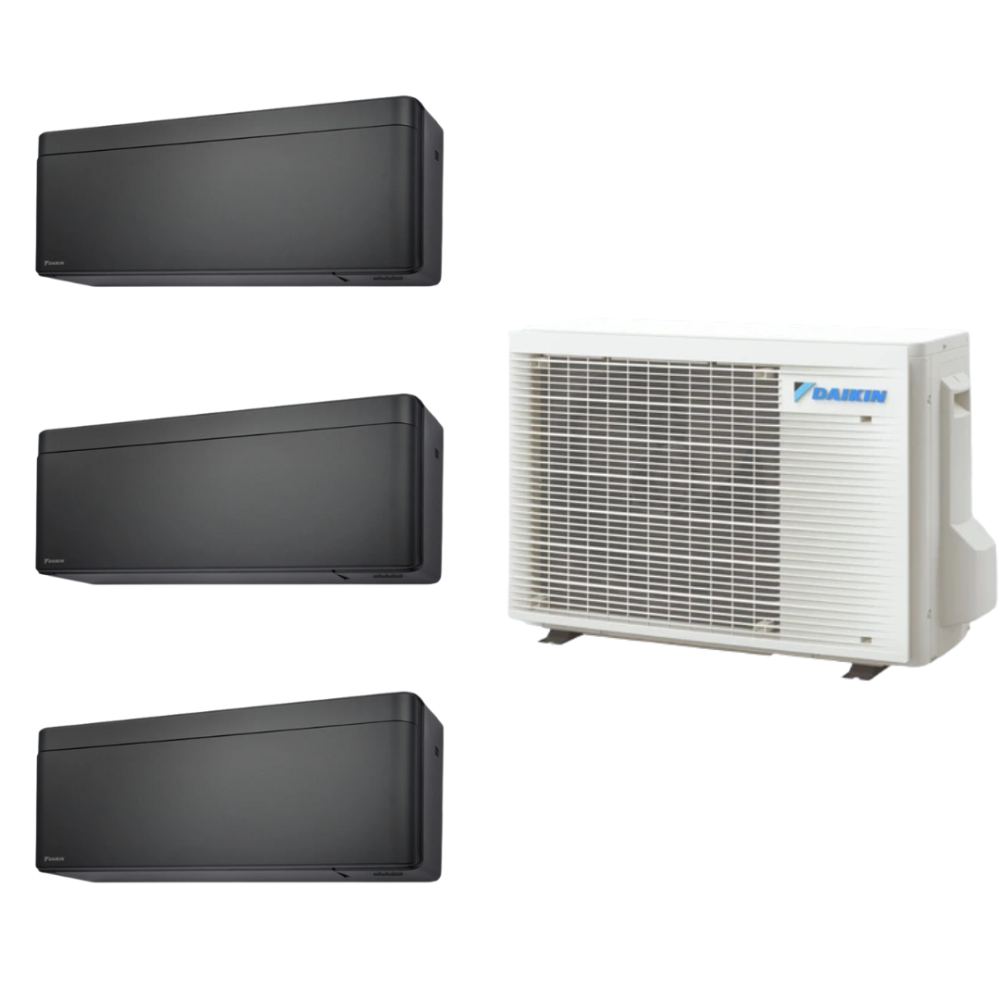 Aparat de aer conditionat multisplit Daikin Bluevolution cu doua unitati interne Stylish 7000 si una de 12000 BTU Black - Sun Power Clima [1]