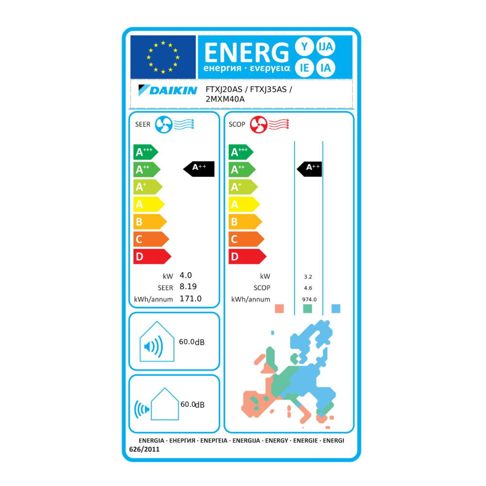 Aparat de aer conditionat multisplit Daikin cu doua unitati interne Emura 7000 si 12000 BTU Silver - Sun Power Clima [6]