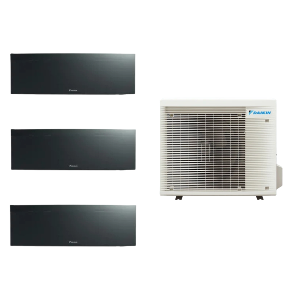 Aparat de aer conditionat multisplit Daikin Bluevolution cu doua unitati interne Emura 7000 si una de 12000 BTU Black - Sun Power Clima [1]