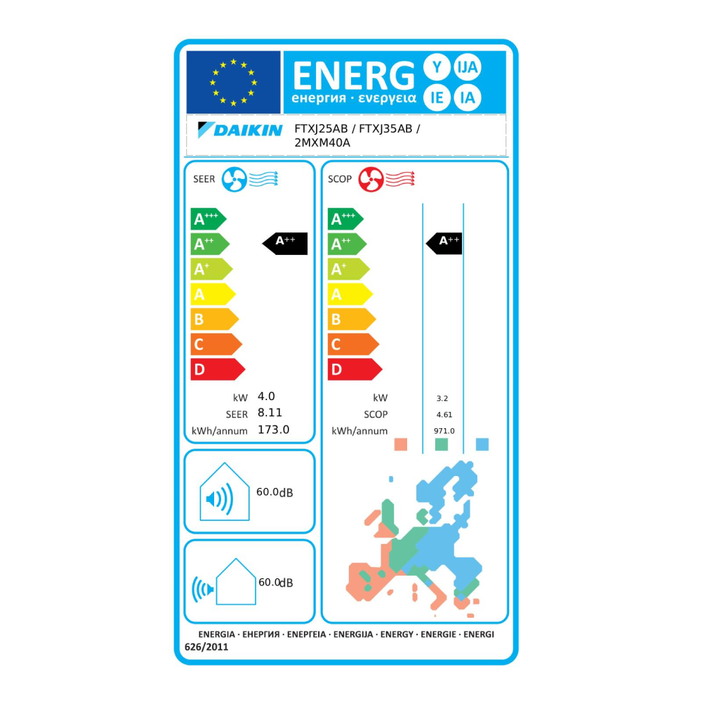 Aparat de aer conditionat multisplit Daikin cu doua unitati interne Emura 9000 si 12000 BTU Black - Sun Power Clima [6]