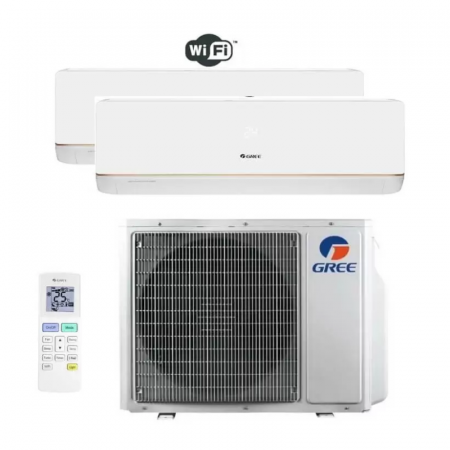 Aer conditionat multi-split - Aer conditionat multisplit Gree cu doua unitati interne 1×9000 BTU Bora A5 + 1 x 12000 BTU Bora A5 si unitate externa de 18000 BTU - Sun Power Clima