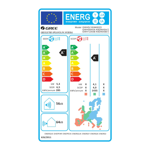 Aer conditionat multisplit Gree cu doua unitati interne Bora A5 12000 BTU si unitate externa de 18000 BTU - Sun Power Clima [4]
