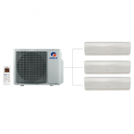 Aer conditionat multi-split - Aer conditionat multisplit Gree cu trei unitati interne 12000 BTU Bora A5 si unitate externa de 28000 BTU - Sun Power Clima
