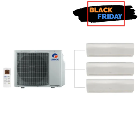 Aer conditionat multi-split - Aer conditionat multisplit Gree cu trei unitati interne 12000 BTU Bora A5 si unitate externa de 36000 BTU - Sun Power Clima