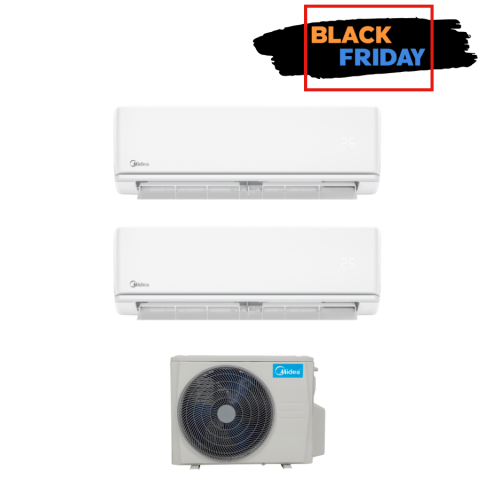 Aer conditionat multi-split - Aer Conditionat Multisplit Midea cu doua unitati interne 12000 BTU - Sun Power Clima