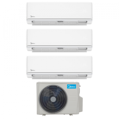 Aer conditionat multi-split - Aer Conditionat Multisplit Midea cu doua unitati interne 12000 BTU si o unitate interna de 9000 BTU - Sun Power Clima