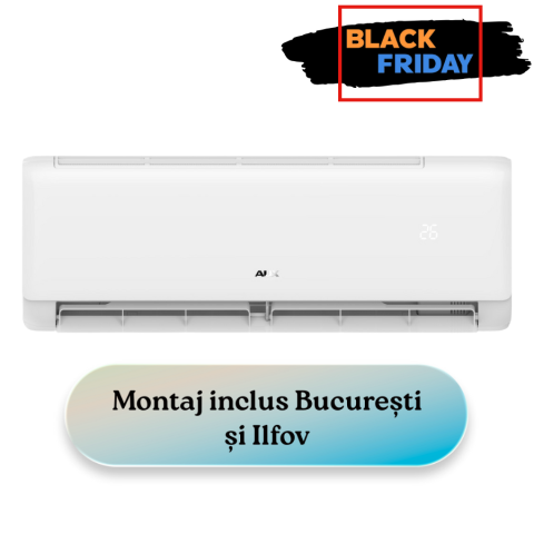 Promotii cu montaj inclus - Aparat aer conditionat  AUX Qseries ASW-H12C5B4/QCR3DI-C0 12000 BTU - Sun Power Clima