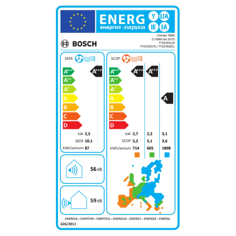Bosch Climate 7000i 9000 BTU Silver | Sun Power Clima [5]