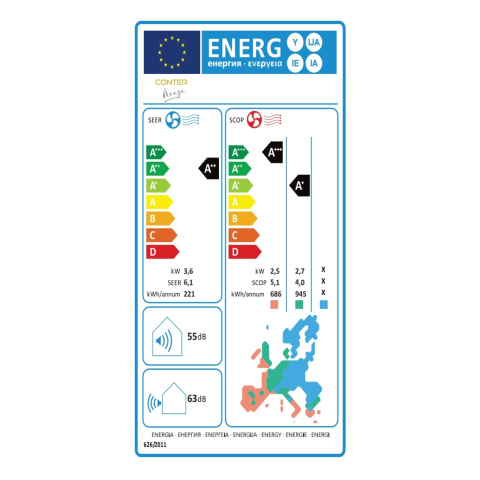 Aer conditionat CONTER BREEZE 12000 BTU montaj inclus - Sun Power Clima [5]