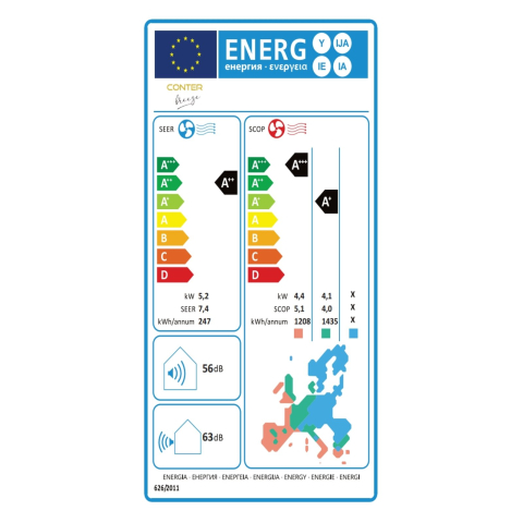 Aer condiționat Conter Breeze 18000 BTU Inverter | 40-50 m² | Sun Power Clima [4]