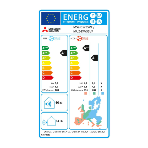 Aparat de aer conditionat Mitsubishi Electric MSZ-DW35VF 12000 BTU montaj inclus - Sun Power Clima [4]