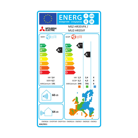 Aparat de aer conditionat Mitsubishi Electric MSZ-HR35VFK 12000 BTU - Sun Power Clima [3]