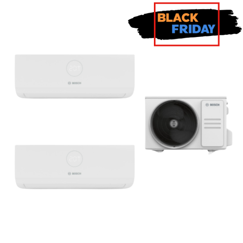 Aer conditionat multi-split - Aparat de aer conditionat multisplit Bosch cu doua unitati interne Climate 3000i 9000 BTU - Sun Power Clima