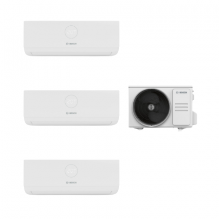 Aer conditionat multi-split - Aparat de aer conditionat multisplit Bosch cu doua unitati interne Climate 3000i 9000 BTU si una de 12000 BTU - Sun Power Clima