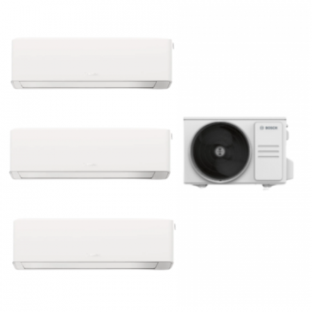 Aer conditionat multi-split - Aparat de aer conditionat multisplit Bosch cu unitate externă Climate 7000M 79/3 E 27000 BTU și 3 unități interne 7000i - 9000 BTU
