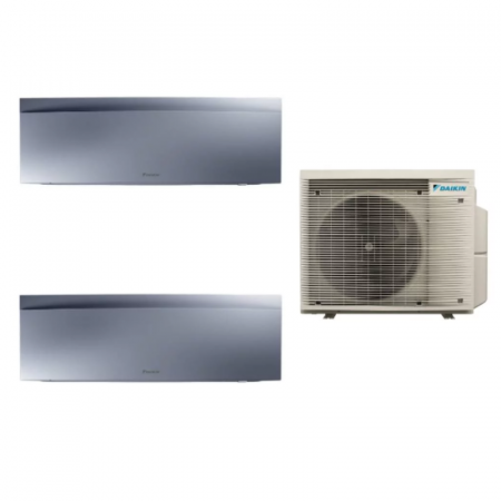 Aer conditionat multi-split - Aparat de aer conditionat multisplit Daikin Bluevolution cu doua unitati interne Emura 9000 BTU Silver - Sun Power Clima
