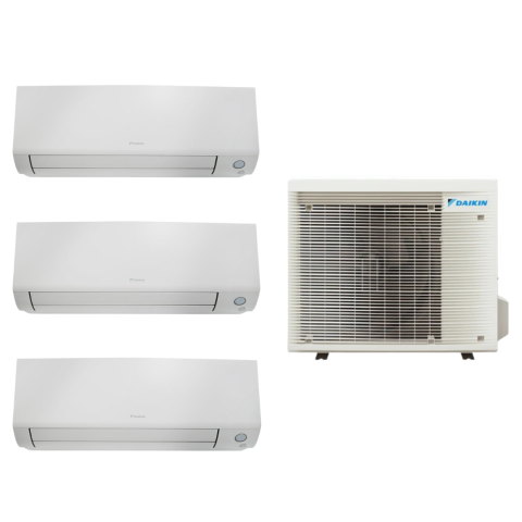 Aer conditionat multi-split - Aparat de aer conditionat multisplit Daikin Bluevolution cu doua unitati interne Perfera 7000 si una de 12000 BTU - Sun Power Clima
