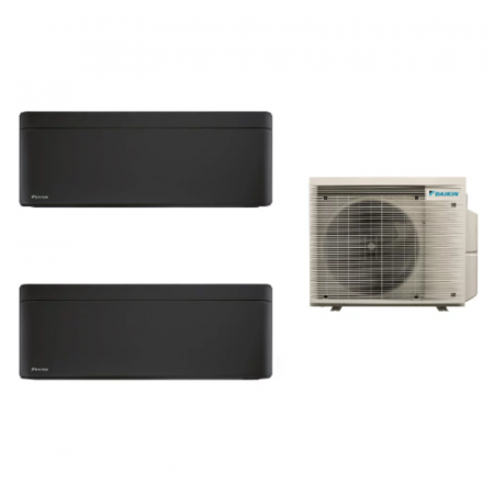 Aer conditionat multi-split - Aparat de aer conditionat multisplit Daikin Bluevolution cu doua unitati interne Stylish 7000 si 12000 BTU Black - Sun Power Clima