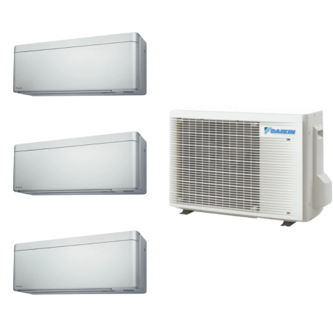 Aer conditionat Daikin multi-split - 3 camere - Aparat de aer conditionat multisplit Daikin Bluevolution cu doua unitati interne Stylish 7000 si una de 12000 BTU White - Sun Power Clima