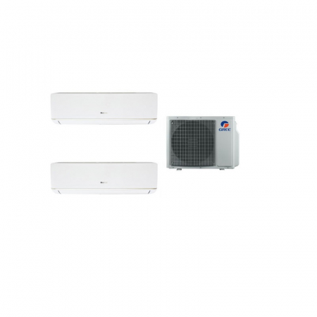 Aer conditionat multi-split - Aparat de aer conditionat multisplit Gree cu doua unitati interne Bora A5 12000 BTU, unitatea externa 24000 BTU - Sun Power Clima